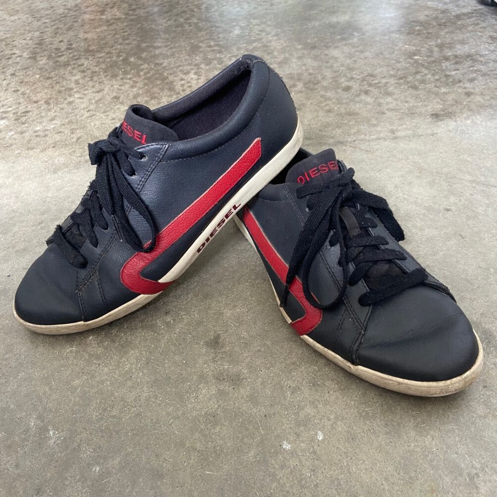 Y2K Diesel Sneakers Leather Upper - 10us