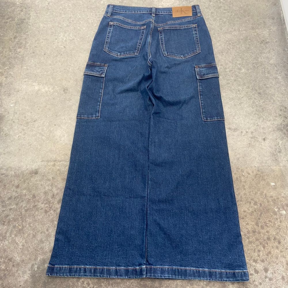 Y2K Calvin Klein Baggy Wide Fitting Denim Cargo Pants W30