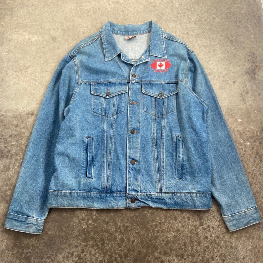 Vintage 90s Time Square Sportswear Denim Trucker Jacket