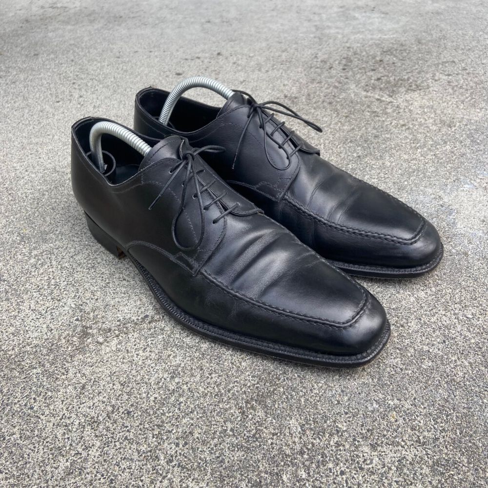 J. Holbens Black Leather Derby Dress Shoes - Made in Italy