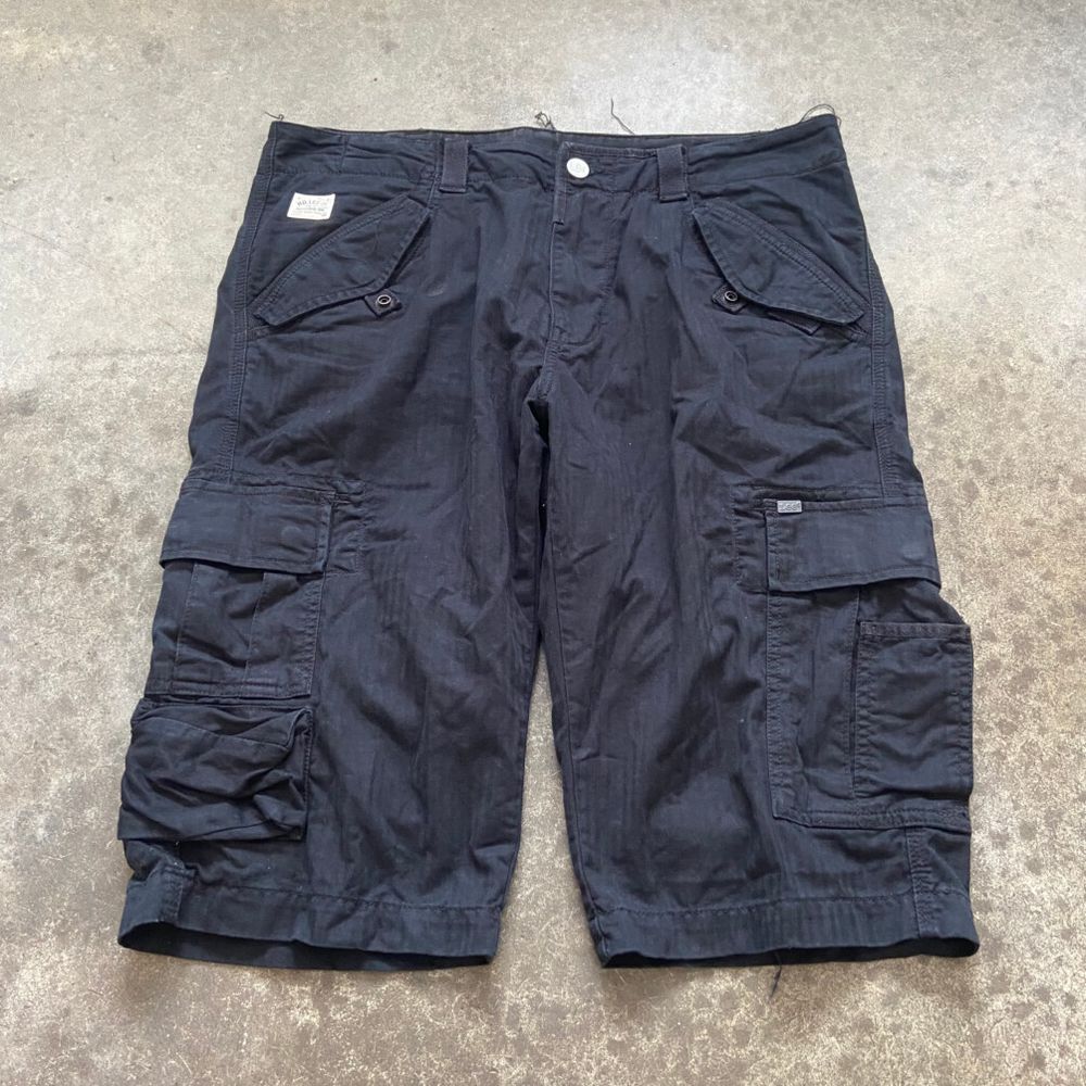 Y2K Distressed Lee Cargo Shorts Size 32