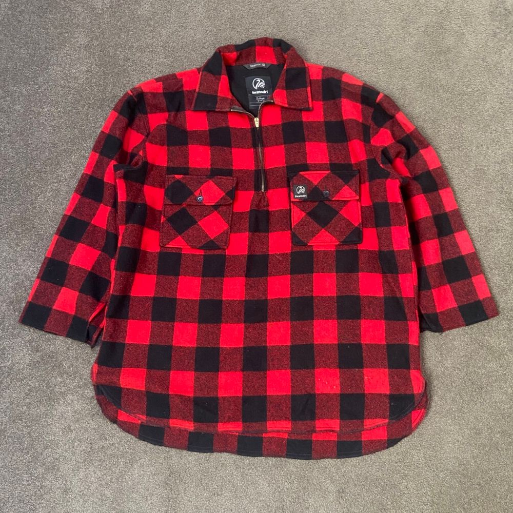 Y2K Swanndri 100% Wool 1/4 Zip Jacket Size XL