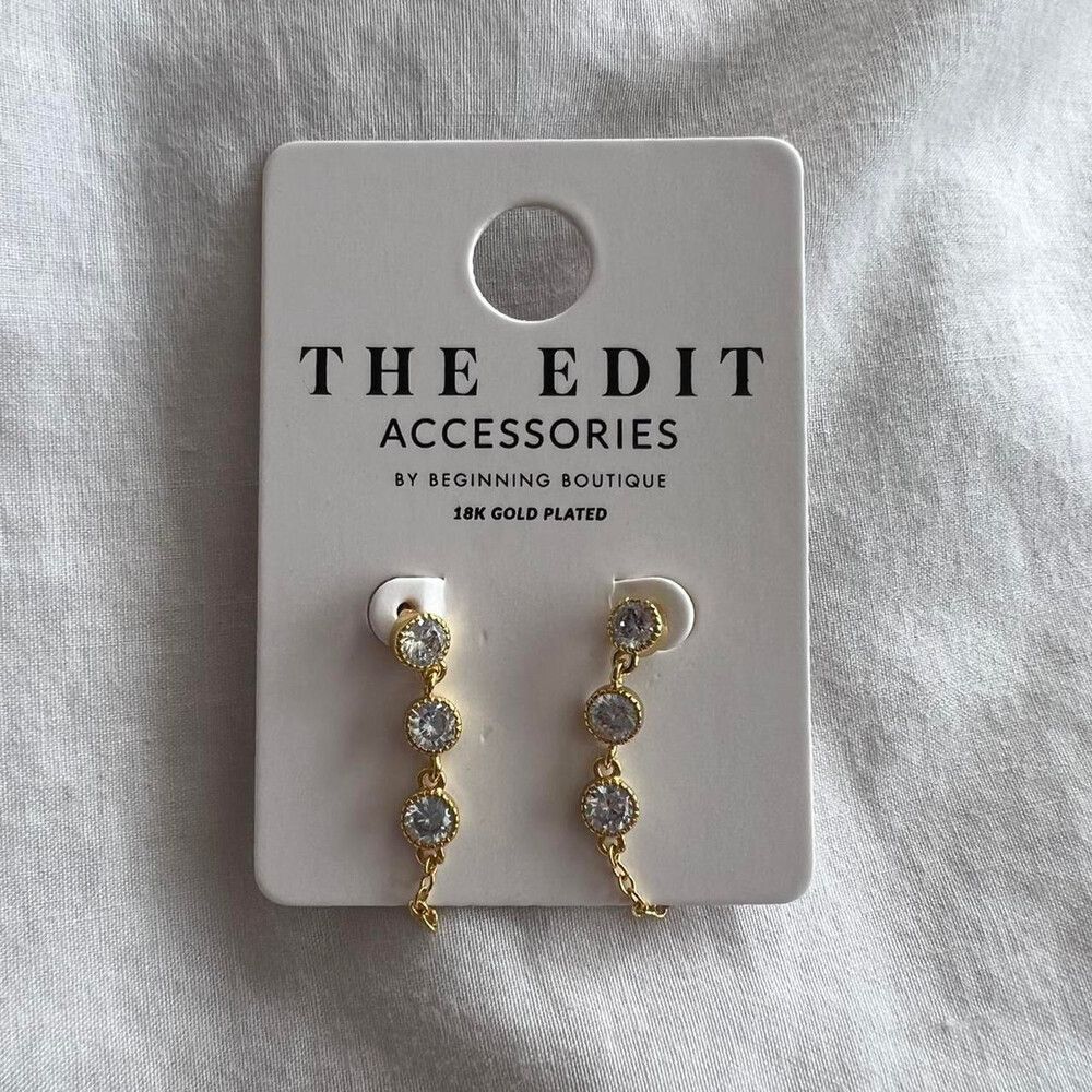 Avalon CZ Drop Earrings