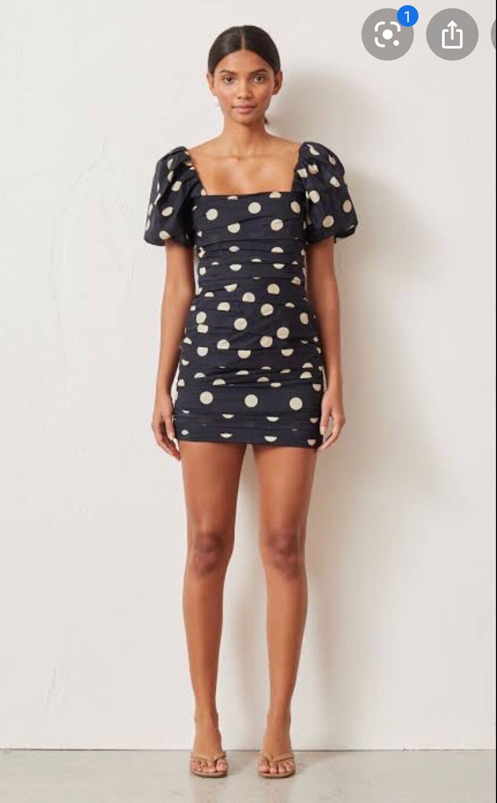 bow off the shoulder mini dress Nellie Bow-Detail Off-Shoulder Mini Dress in True Navy