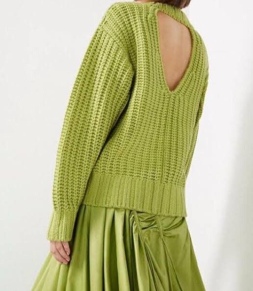 Aje. Green Knit Jumper Size M