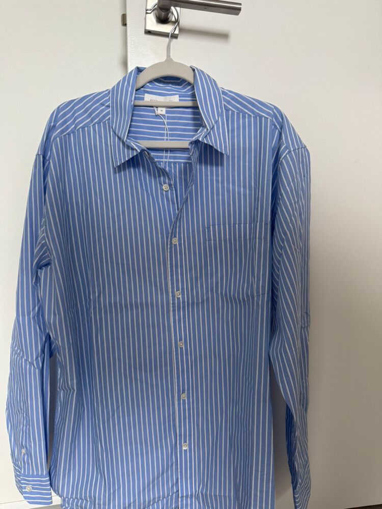 Assembly Label Blue Stripe Long Sleeve Shirt