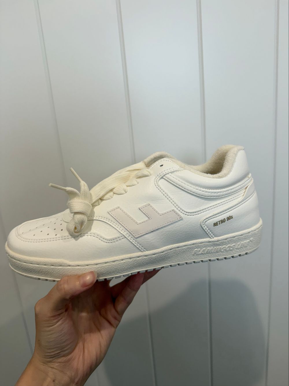 Flamingos Life Retro 90s White Sneakers