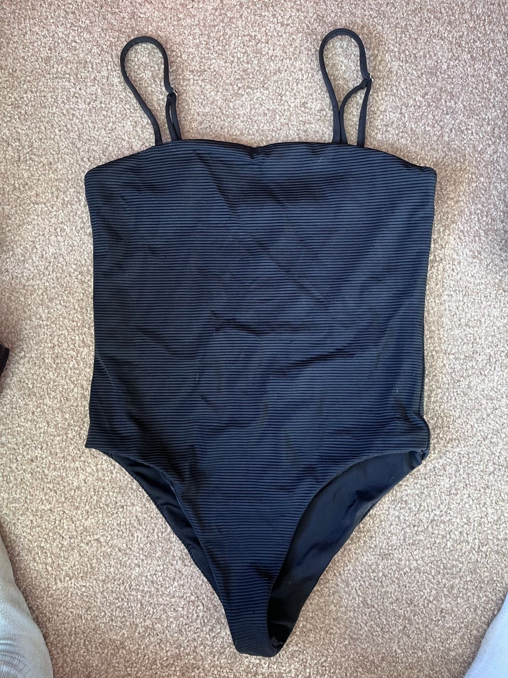 FAYT The Label Black Ribbed One Piece Swimsuit
