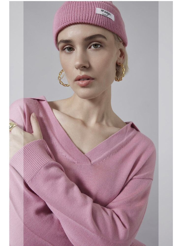 McIntyre Merino Angela lightweight Pink Jumper Size L