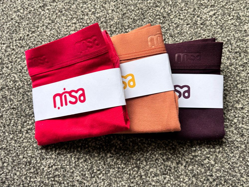 3 x Nisa Red, Orange and Purple Briefs - size s