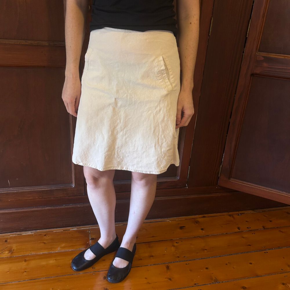 Mads Nørgaard cream cotton/linen skirt