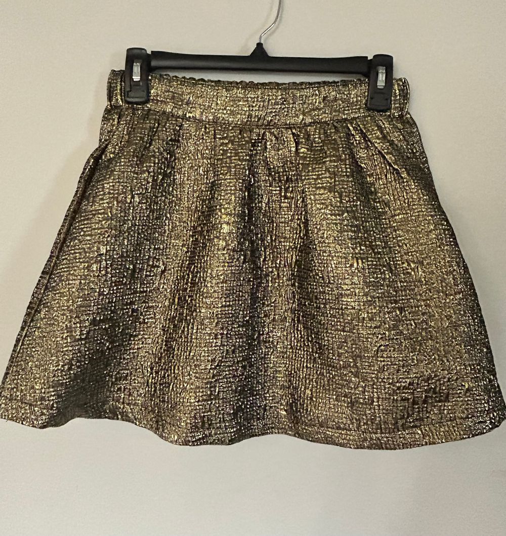 Paper Scissors Gold Skirt Size 8