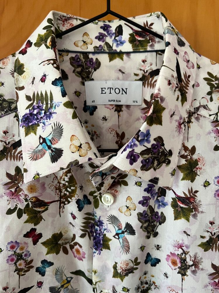 Eton Luxury Floral Long Sleeve Shirt (Size 40- 15 3/4)