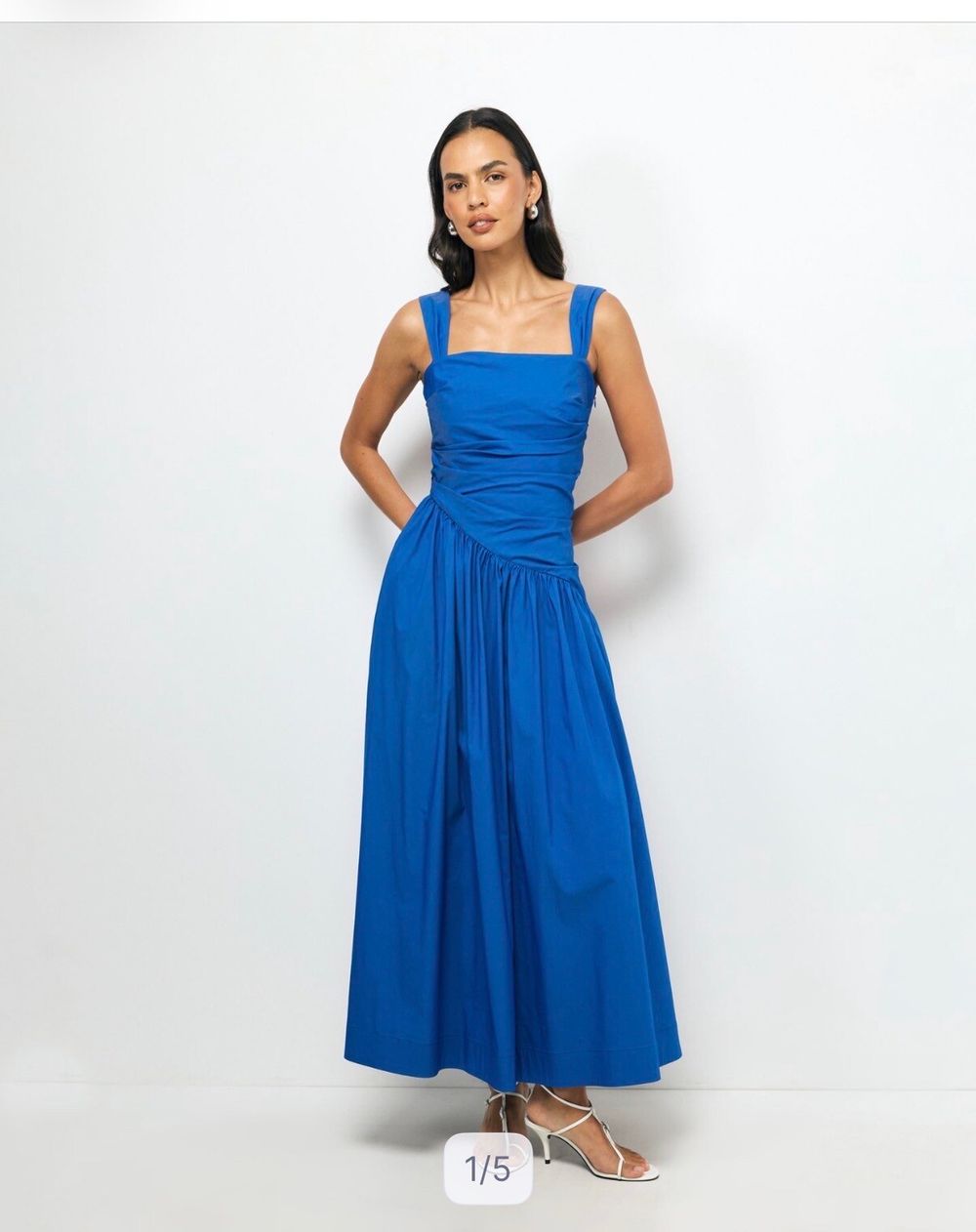 Aere Kylara Ruched Midi Dress