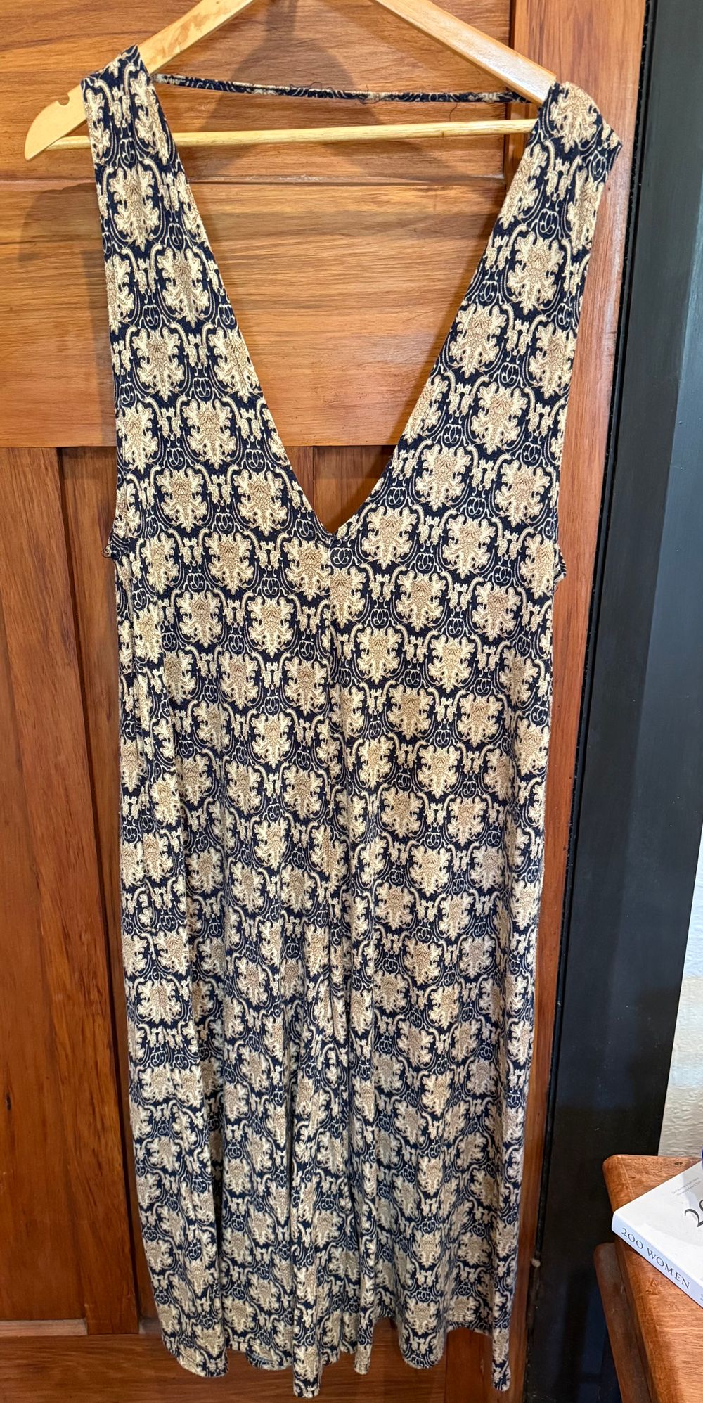 hippie style deep plunge jumpsuit