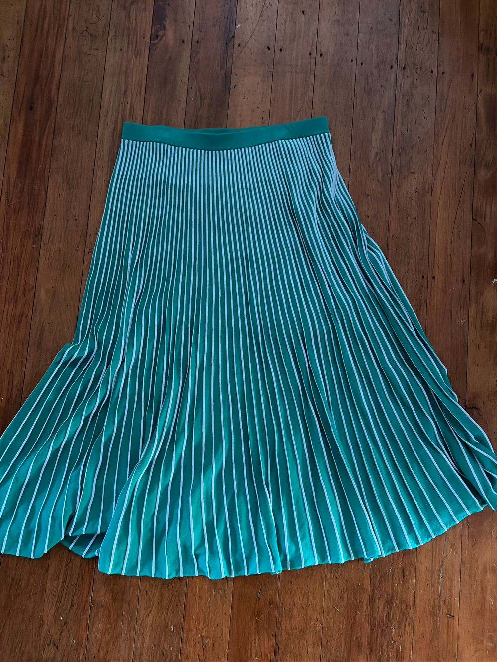 Gorman Green & pale blue Striped knit maxi Skirt