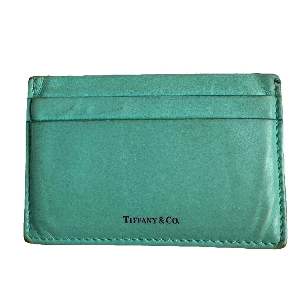 Tiffany & Co. Blue Leather Card Holder