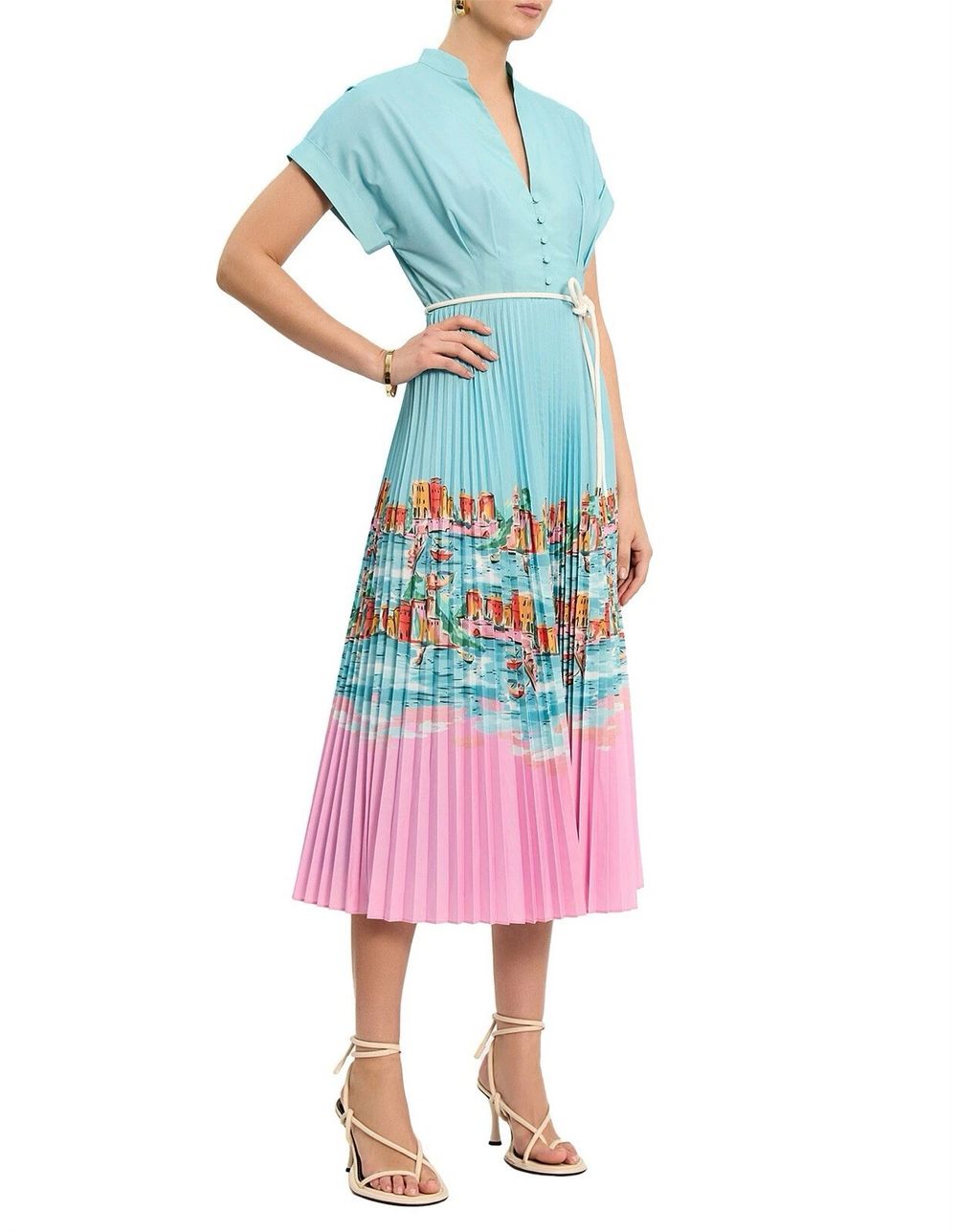 REBECCA VALLANCE CINQUE TERRE MIDI DRESS AU 14 US 10 RRP 629