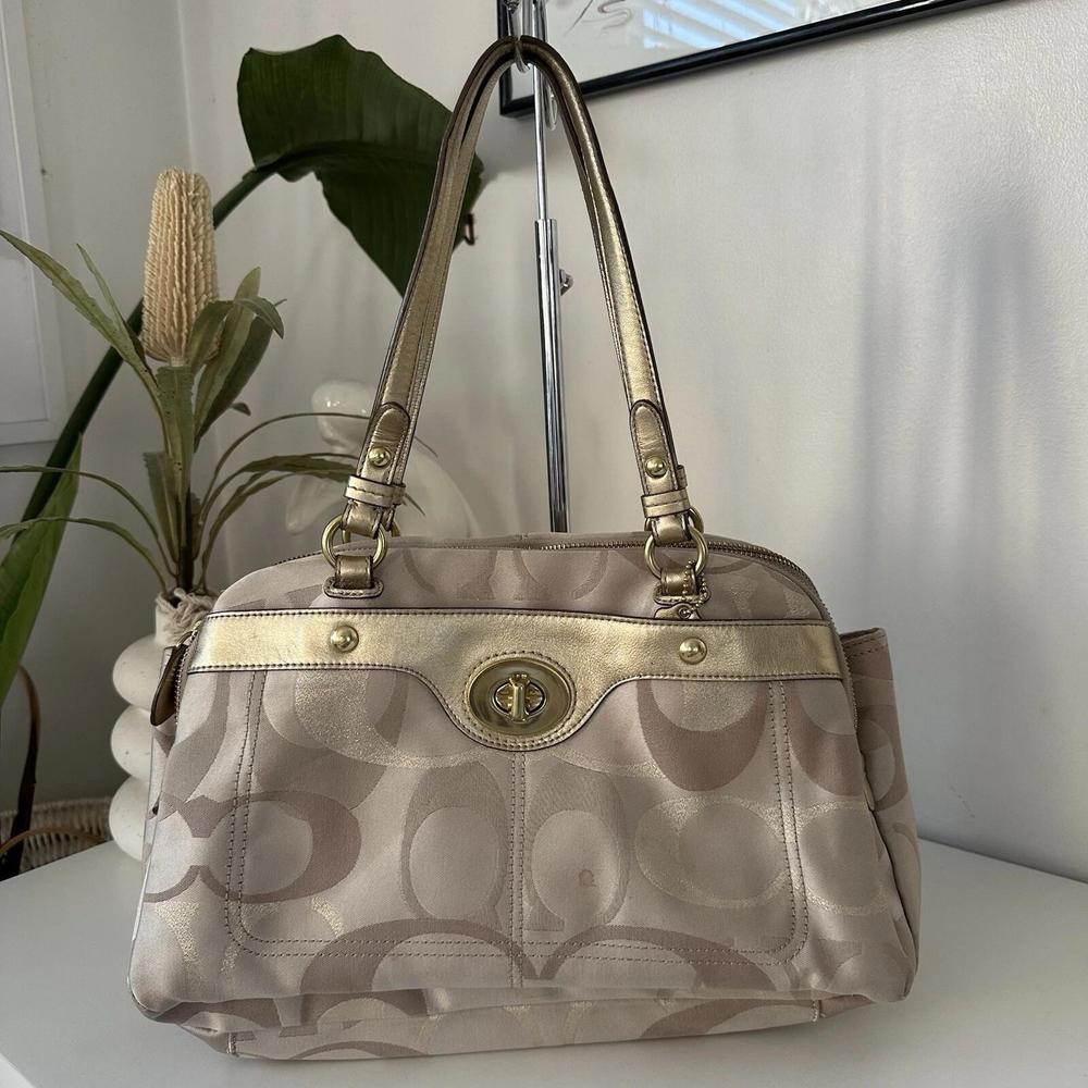 Coach - COACH Signature PENELOPE Optic Carryall Tote Handbag Purse 