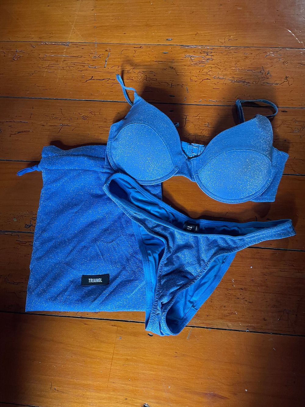 ROMY - MARINA SPARKLE Triangl Blue Bikini Set