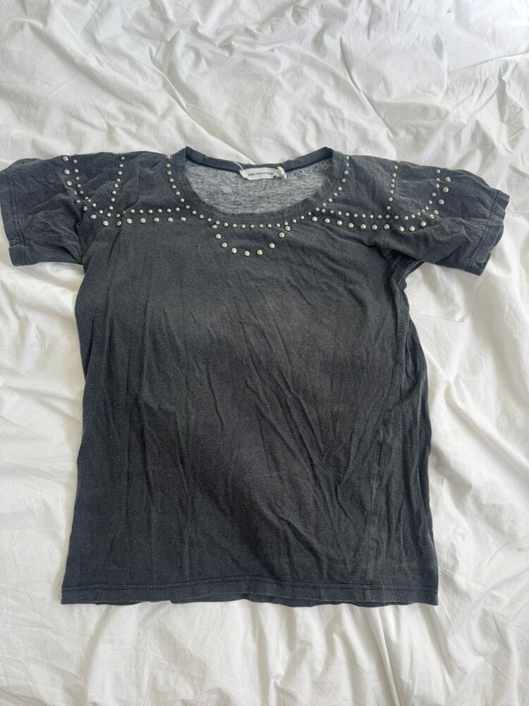 Isabel Marant Etoile Grey Studded T-Shirt