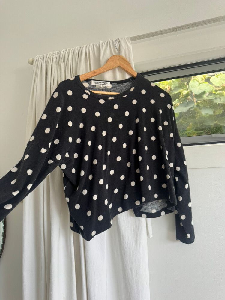 Comme Des Garçons Black White Polka Dot Top
