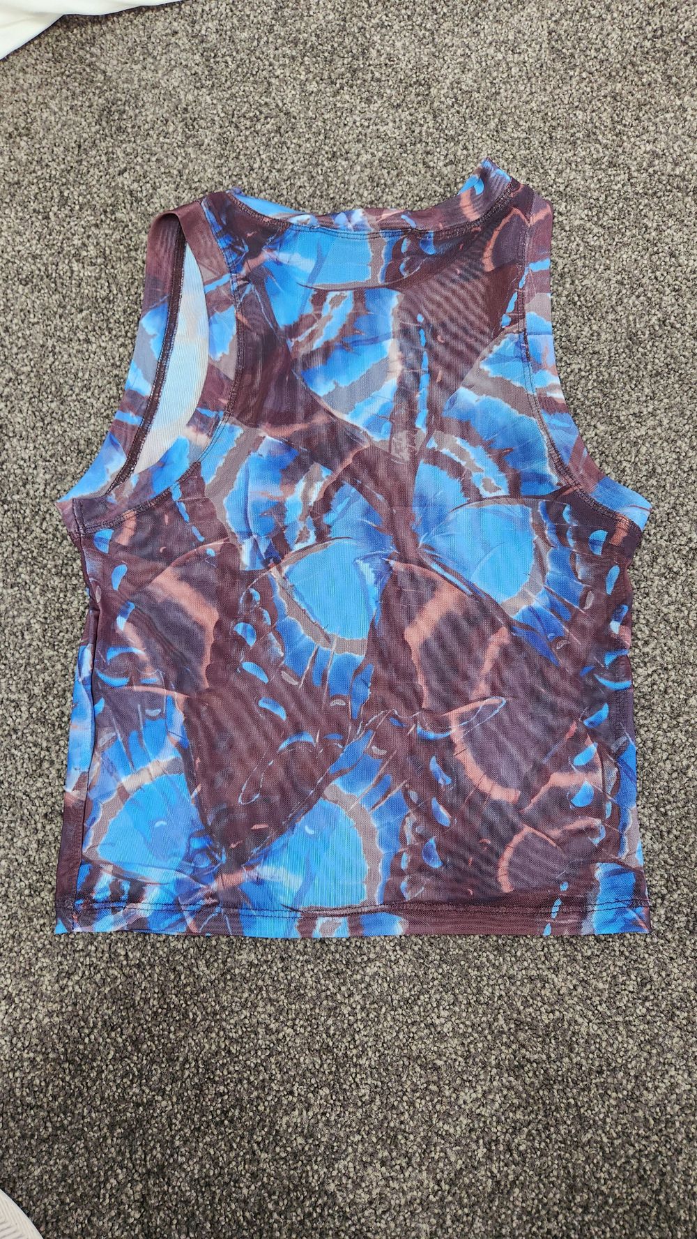 Glassons Blue Brown Butterfly Top