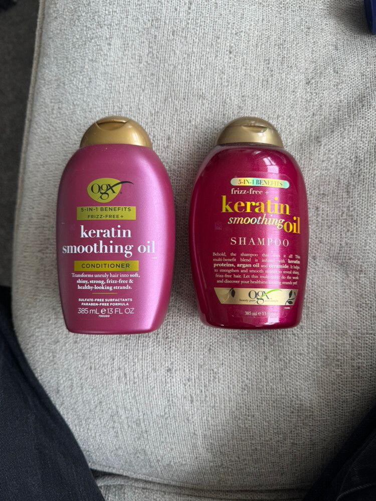 OGX Keratin Smoothing Oil Shampoo & Conditioner