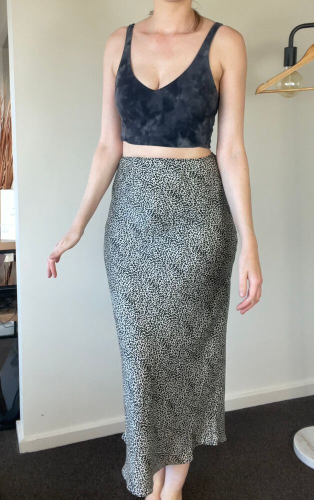 Polka dot midi skirt