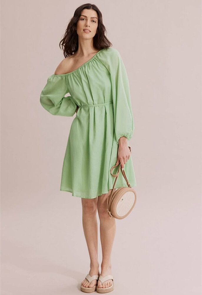 Country Road - Green Country Road Asymmetric Dress on Designer Wardrobe
