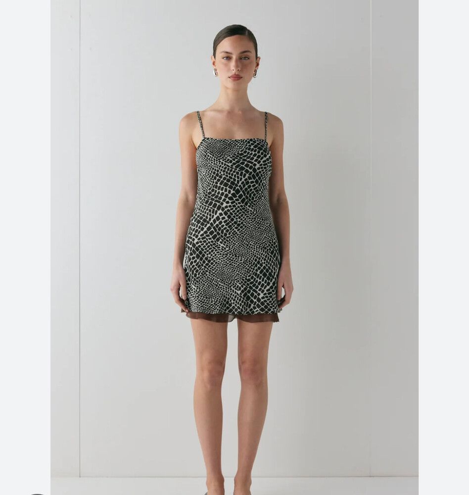 Delia Mini Dress Croc Print