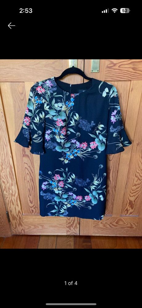 Black Floral Dress - Cue