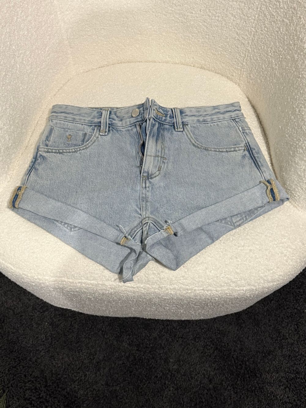 thrills denim shorts