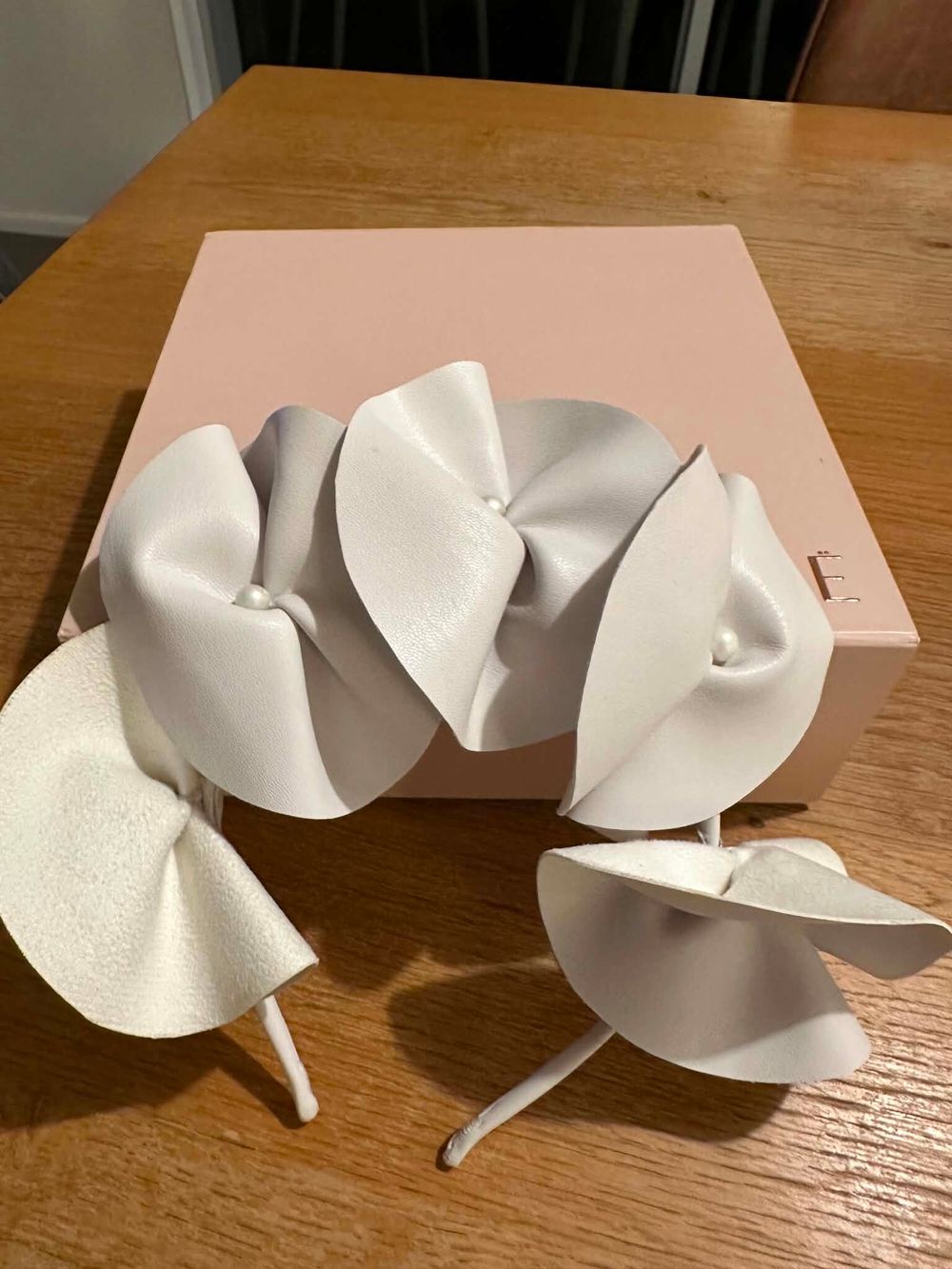 Leather Design Headband - Handmade