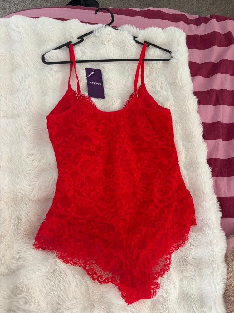 HoneyShape Red Lace Bodysuit