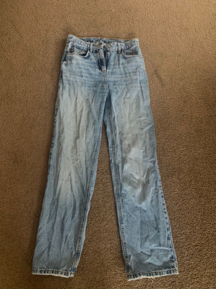 COLLISION Baggy Straight Leg High waisted Jeans