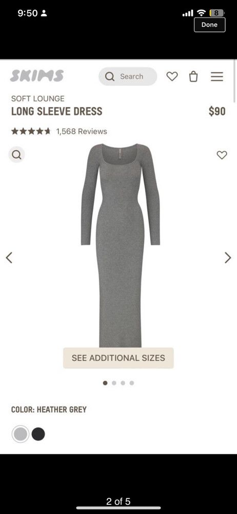 skims grey lounge dress Grey Maxi Dress