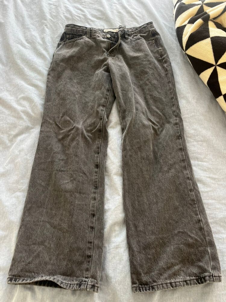 Glassons Dark Grey Wide Leg Jeans
