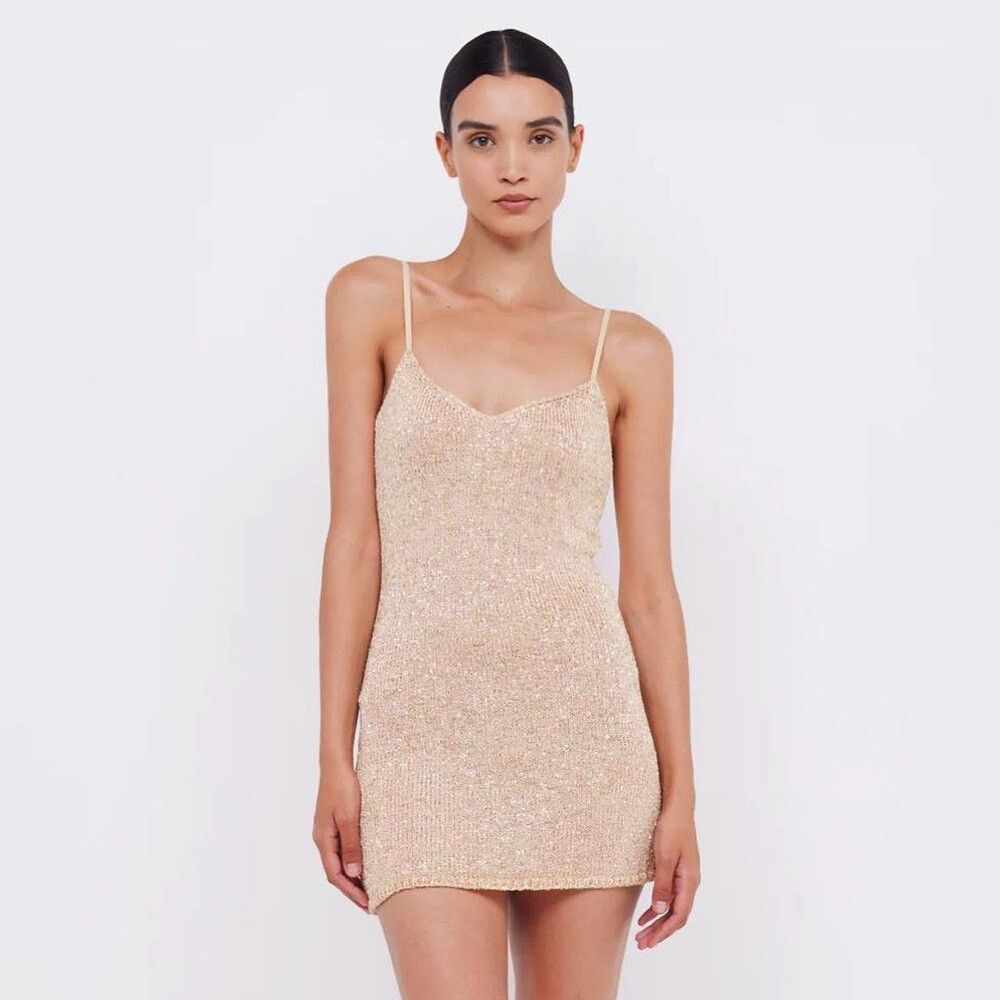 Bec & Bridge - Bec + Bridge Sadie Sequin Knit Mini Dress - Gold on Designer  Wardrobe