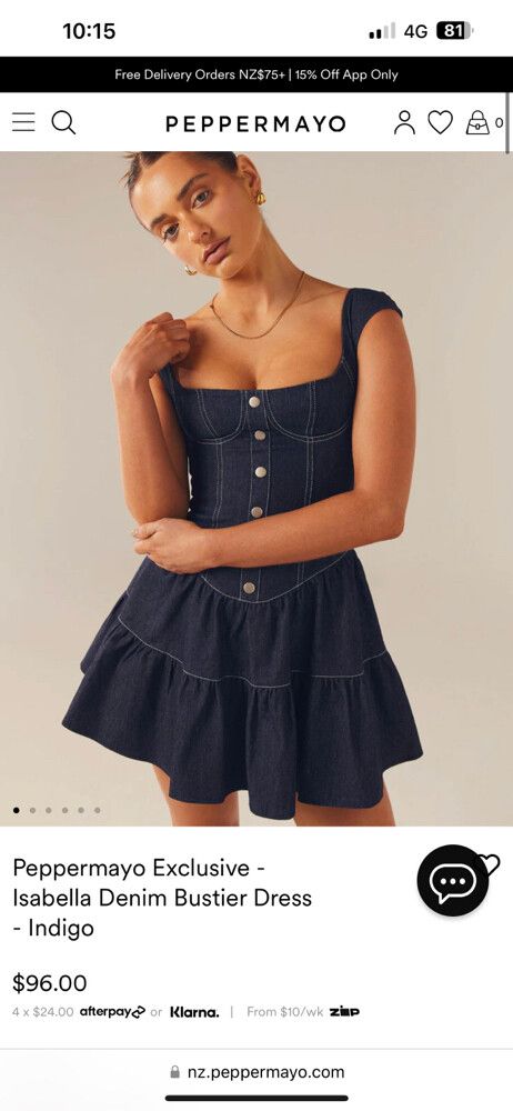 white christmas dresses Isabella Denim Bustier Dress main image 1
