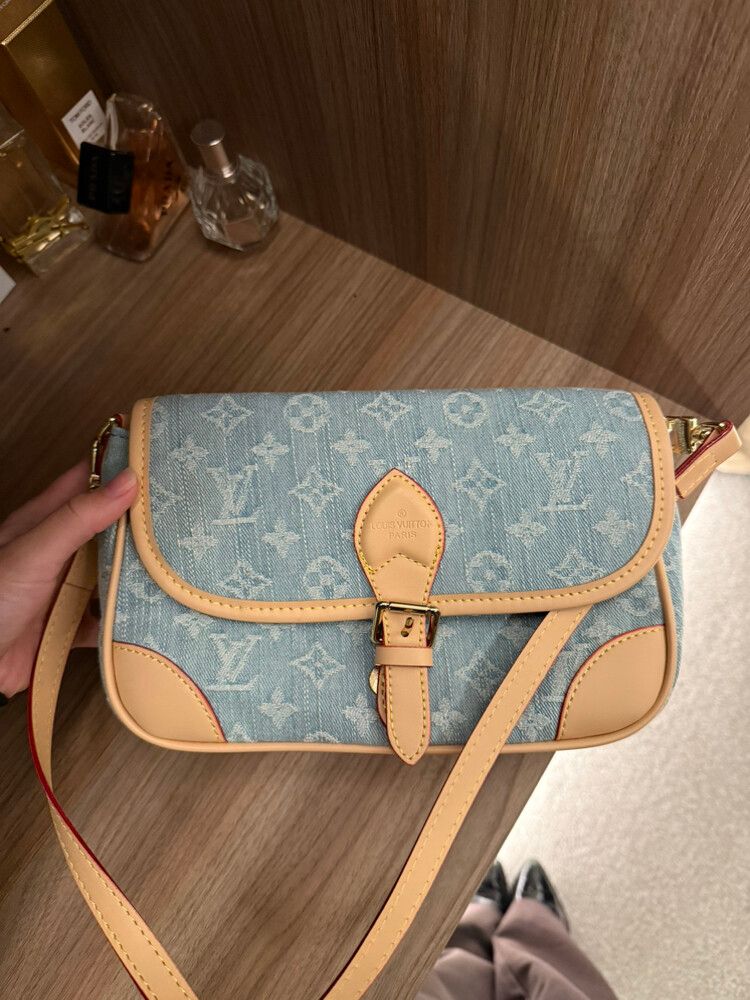 Louis Vuitton Blue Denim Crossbody Bag