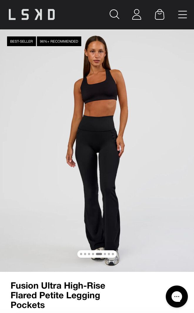 LSKD Black Flared Leggings
