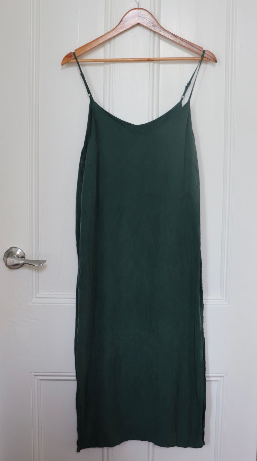 green satin dress formal A-line Satin White and Green Long Party Dress, V-neckline Long Prom Dr main image 0