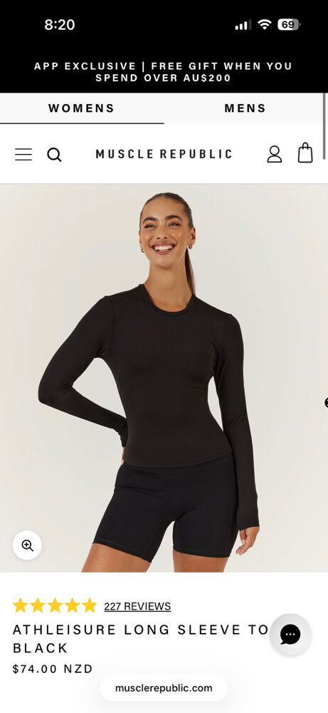 muscle republic black athleisure top
