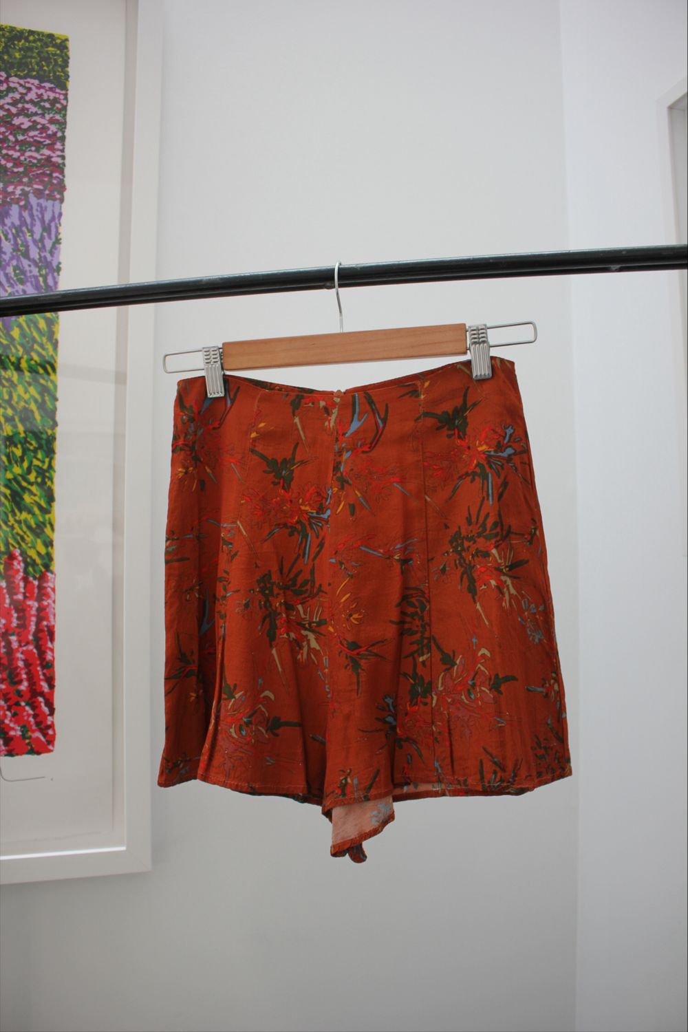 RUBY Rust Floral Print Shorts