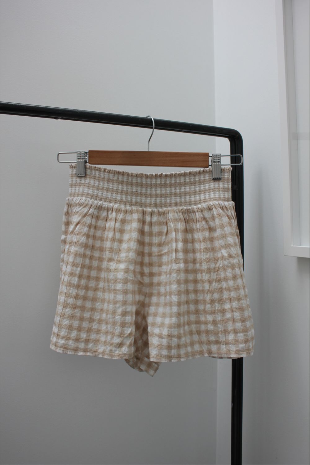 Seed Heritage Beige Gingham Shorts