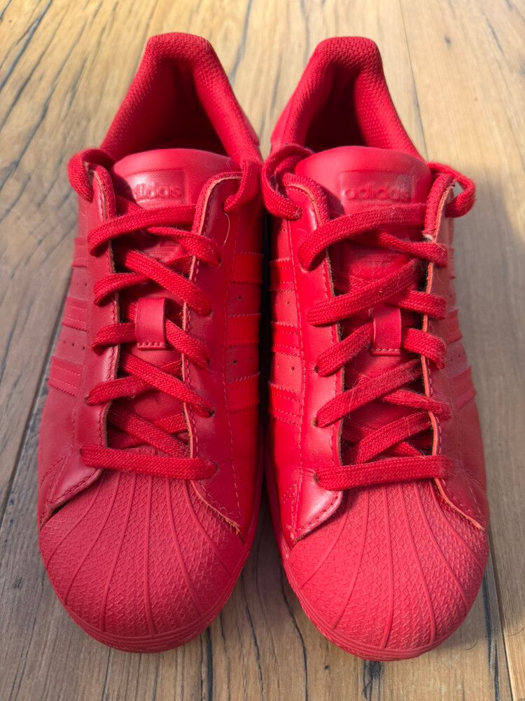 Adidas Super Star Bright Red Scarlet Trainers EU 38.5