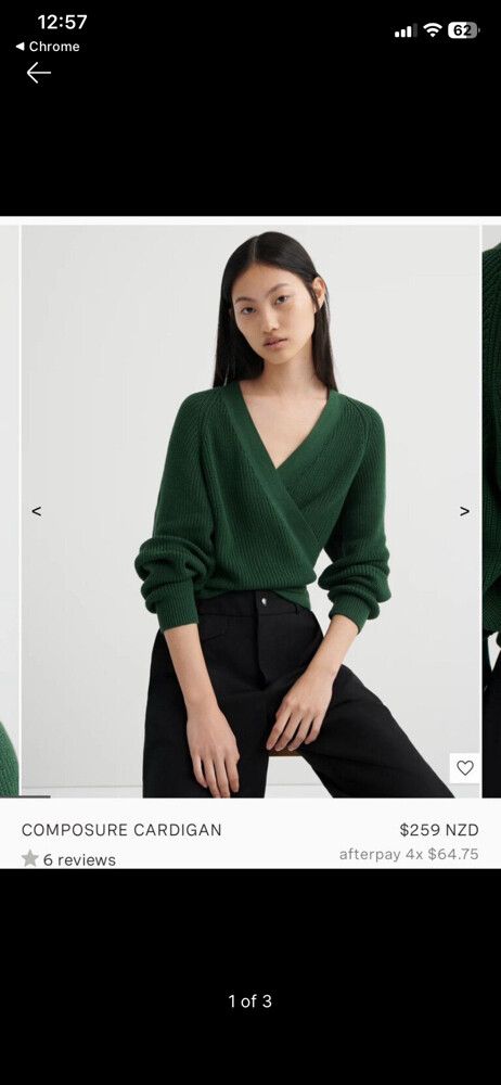 Kowtow Green Composure Cardigan
