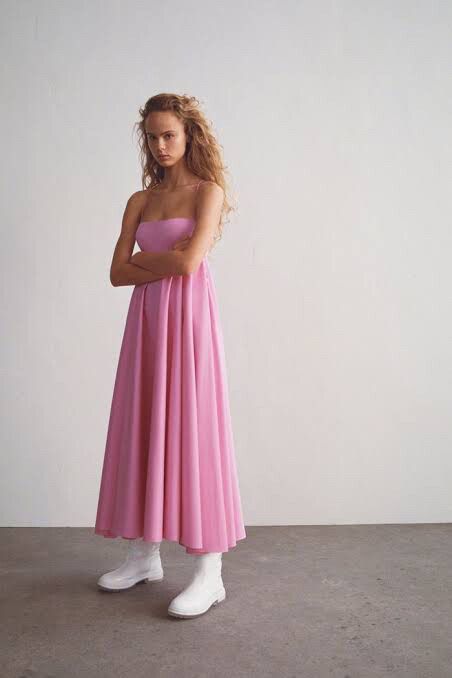 Zara - Poplin Midi Dress on Designer Wardrobe