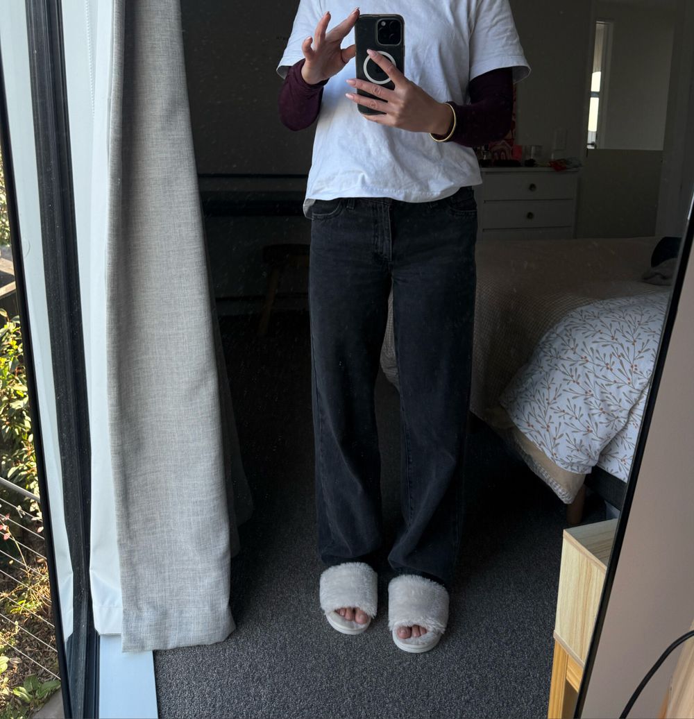 Levi's Black Baggy Dad Jeans